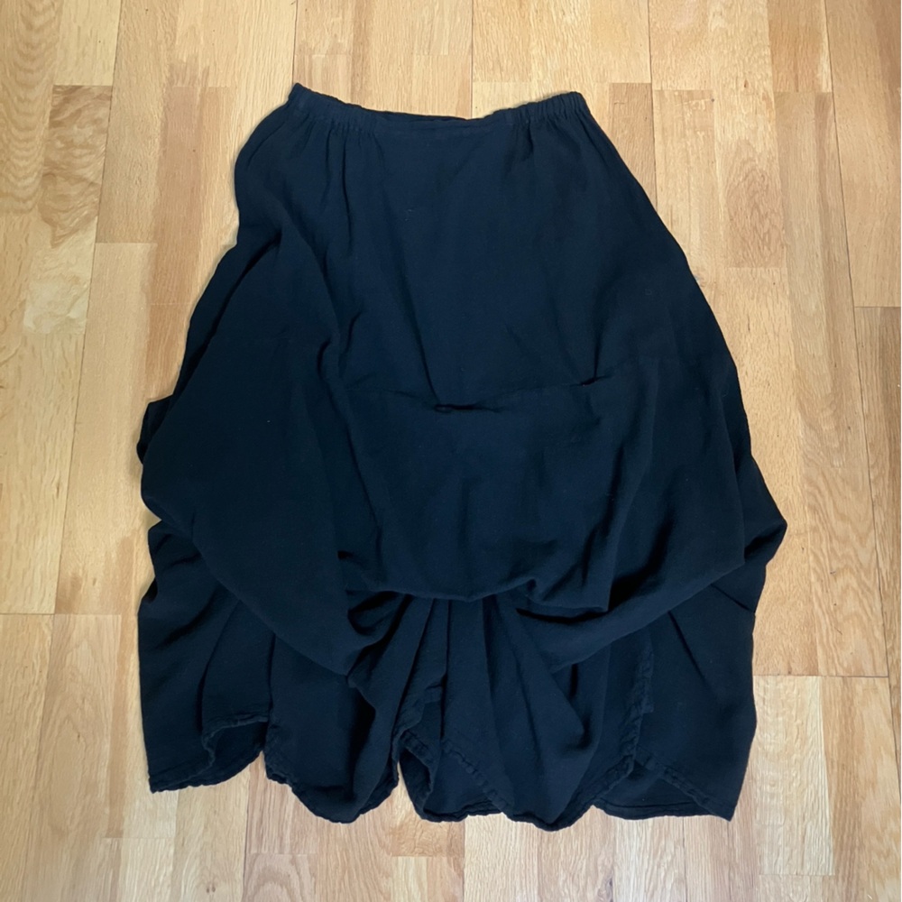 Oh My Gauze! Black Midi Skirt